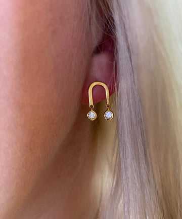 Medium Arc Drop Earrings