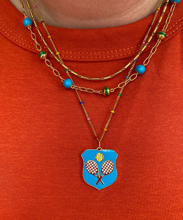 Beaded Enamel Necklace