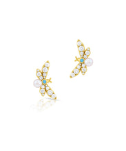 Zirconia & Turquoise Bug Earrings