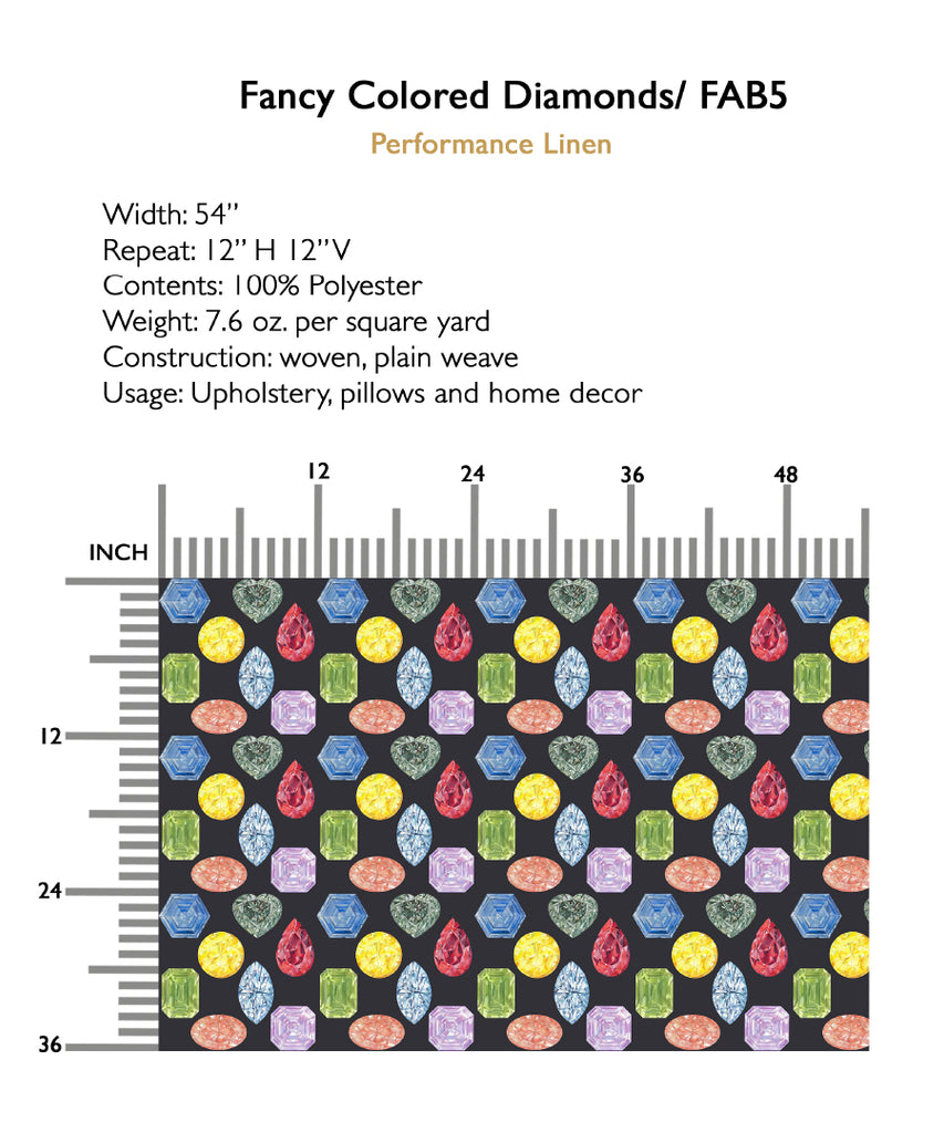 Fancy Colored Diamonds Fabric – Juler's Row