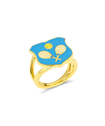 Tennis Crest Ring