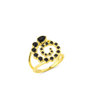 Black Zirconia Snake Ring