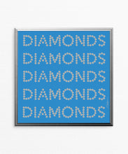 Diamond Series II on Blue Watercolor Rendering printed on Paper